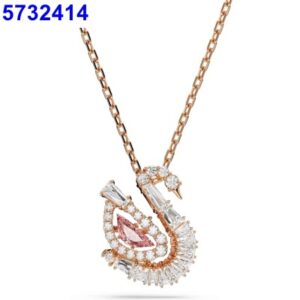 New smart pink swan necklace