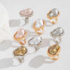 oly-8b74aff0ab6506b2d48a47a1ac1aaf33 Wholesale jewelry baroque inlaid shaped pearl ring retro irregular alloy rings