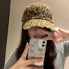 oly-8b8130567afa6d02db47a76e39f7828a Wholesale Retro Leopard Print Old Baseball Hat for Women Spring and Summer Brushed Soft Top Y2K Face-Showing Small Ins Sexy Peaked Cap