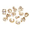 Wholesale Gold-plated diamond titanium steel open ring, non-fading stainless steel ring/bracelet