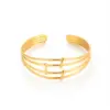 Wholesale New Wide Version Stainless Steel Bracelet Adjustable Size Leaves Titanium Steel Hollow-out Elegant Elegant Bracelet