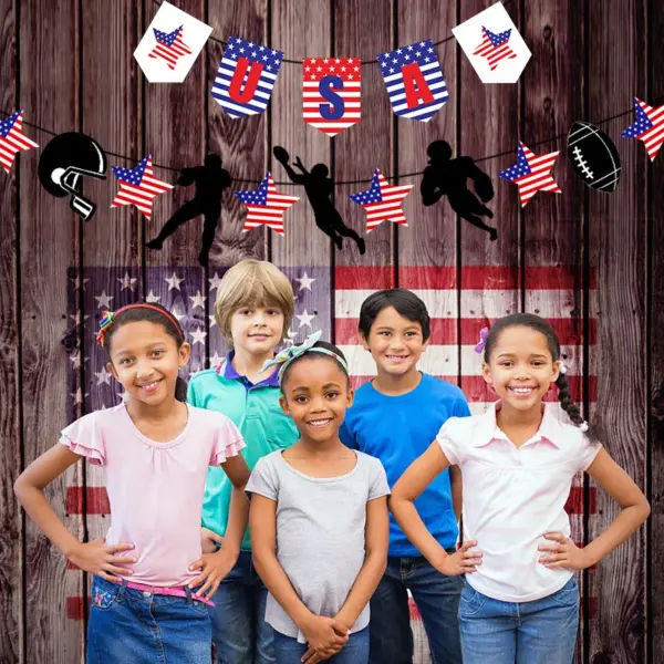 Wholesale Holiday Party Decoration Banners Horizontal Flags Celebration Bunting Flags