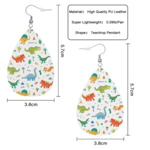 Wholesale 2020 New Cross-border Amazon Carnival Dance Mask Leather Earrings Multi-layer Stitching Leather Earrings