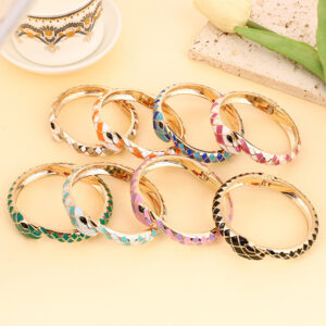 Wholesale spirit snake color matching enamel drop oil bracelet creative fashion cloisonne bracelet factory direct