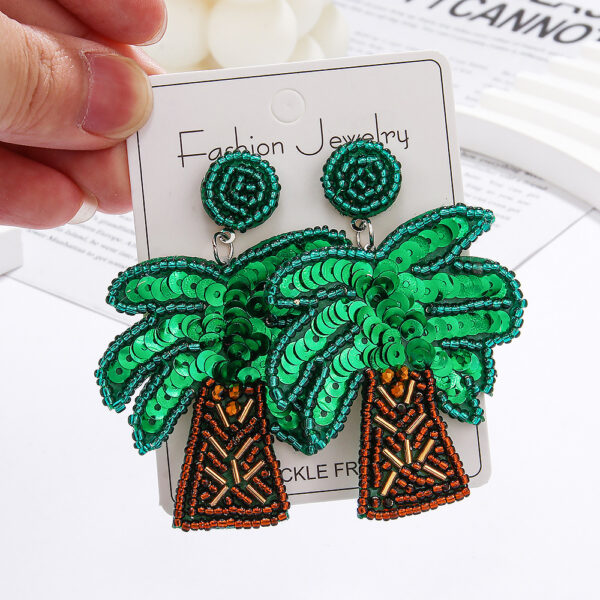 Wholesale Personality Sea Turtle Dolphin Starfish Jellyfish Rice Bead Earrings Bohemian Style Holiday Earrings