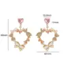 Wholesale Heart Shape Stud Earrings For Women With 925 Sterling Silver Posts, Copper Base, Electroplated Gold Plating, And Rhinestone Inlay
