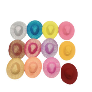 Wholesale Toy doll accessories hat fluorescent magic glitter Denim hat small yellow duck decorative accessories DIY accessories