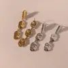 Wholesale PVD Coated Real Gold Plated 16K White Plating Solid Color 304 Stainless Steel IG Style Modern Classic Waterproof Non Tarnish Drop Earrings