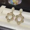 Wholesale Exaggerated Gold Quadrilateral Stud Earrings For Women In Zinc Alloy