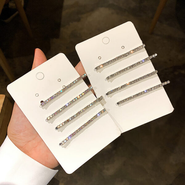 Wholesale Internet celebrity all-match diamond bangs clip elegant side clip hair accessories flash diamond clip hairpin headdress four-piece set for women