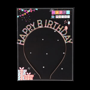 Happy birthday rose gold mixed color + card