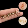 Wholesale 1 Piece 316L Stainless Steel Copper Zircon Ear Cartilage Rings & Studs Butterfly Waterproof Non Tarnish Surgical Steel
