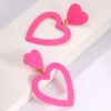 oly-8c00d31d3d3b62f70b503eea7b4f9bd2 Wholesale Double Heart Earrings Pendant Heart Earrings Women Love Heart Pendant Earrings Valentine's Day Gift
