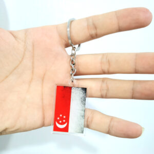 Singapore flag keychain