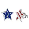 Wholesale New American Independence Day Star Alloy Earrings Festive Personalized Geometric Pattern Zinc Alloy Women's Jewelry Gifts