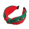 Wholesale Christmas Pearl Hairband Women's High Top Santa Claus Headwear Rhinestone Wide Edge Holiday Hair Accessory