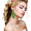 Wholesale 6 Pairs of Summer-Themed Coconut Tree and Pineapple Palm Leaf Ear Hooks, Carnival Festival Gifts
