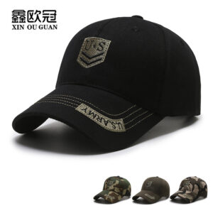 Wholesale Spring and Summer European and American Camouflage Korean Baseball Caps for Men, Outdoor Sports Peaked Caps, Embroidered Cross-Border Hats for Women