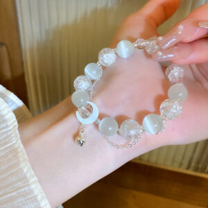 33# bracelet-regular-silver-white moon