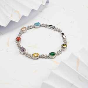 Wholesale selling style bracelet handmade inlaid colorful zircon niche ladies jewelry luxury jewelry