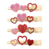 oly-8c542279ca463997b32f06c7206e56cf Wholesale Valentine's Day Red love hair clip fashion shiny crystal sweet heart hair accessories duckbill clip crocodile clip