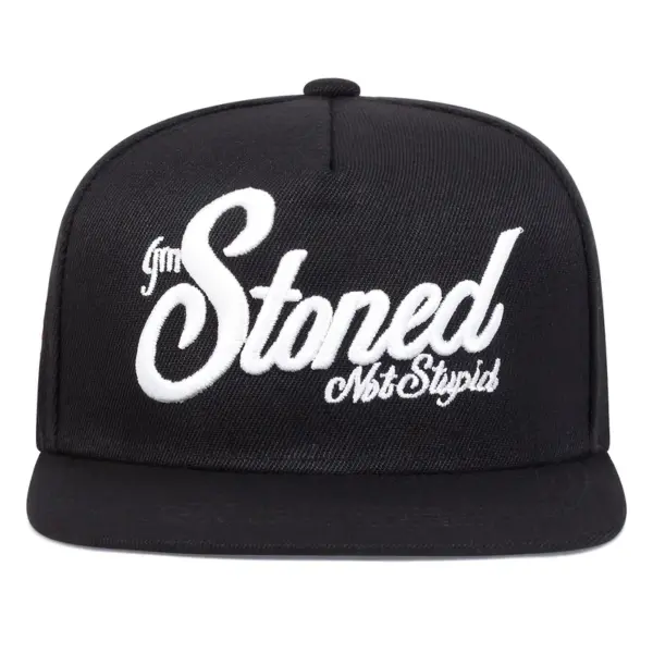 oly-8c60fd9d085cdc81f0703a44aba38896 Wholesale Women’s Hip-Hop Outdoor Flat Brim Hat With Letter Pattern, Made Of Polyester Featuring Embroidery Craftsmanship