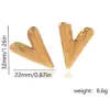 Wholesale 1 Pair Elegant Vintage Style Lady Geometric Heart Shape 304 Stainless Steel Ear Studs
