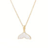 Wholesale 18k Gold-plated Fashionable Fishtail Drop Glue Stainless Steel Necklace Women's Simple Elegant Clavicle Chain All-match Light Luxury Style Decoration