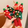 Wholesale Christmas Hair Accessories For Children, Curly Telephone Wire Hair Ties, Girls' Double Ponytail Hair Bands, Festive Elk Hair Ties For Girls