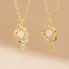Wholesale Three-dimensional Letter Necklace For Women With Electroplating KC Golden Plated Copper, Artificial Rhinestones, And Cable Chain