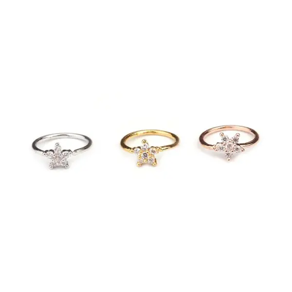 Wholesale Fashion Flower Copper Nose Pin