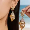 oly-8cb430e8bc86e1e1d1cc4b41b19165bc Wholesale Bohemian Asymmetrical Geometric Stud Earrings For Women In Gold With Rhinestone Inlay, Zinc Alloy Material