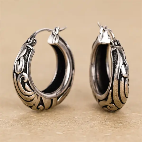 Wholesale Three-dimensional Geometric Earrings For Women In Copper With White K Water Plating And 0.03µm Thick Coating