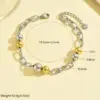 Wholesale PVD Coated Real Gold Plated 14K Gold Geometric 304 Stainless Steel Hip-Hop Simple Style Commute Waterproof Non Tarnish 304 Stainless Steel Bracelets