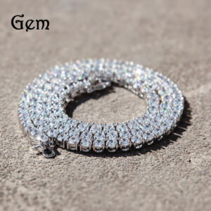 Wholesale Zircon tennis chain copper necklace jewelry necklace
