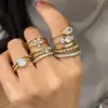 Wholesale 304 Stainless Steel Flower Ring High-end Vintage Ring Stainless Steel Jewelry Rings
