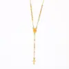 Wholesale PVD Coated Real Gold Plated Cross 304 Stainless Steel 667 Stainless Steel Simple Style Waterproof Non Tarnish 667 Stainless Steel Pendant Necklace