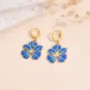 Wholesale Flowers Plasma Earrings For Women In 304 Stainless Steel With 18K Real Gold PVD Coated Plating And 0.03µm Thickness
