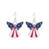 Wholesale Jewelry 1 Pair Ethnic Style American Flag Alloy Hoop Earrings Ear Hook