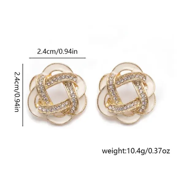 Wholesale Trillion-cut White Zircon Stud Earrings For Women In With Zinc Alloy