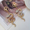 oly-8cfbde7aaaac0fa3de49b34ac44fc909 Wholesale Zodiac Diamond Snake Pendant Car Keychain Year of the Snake Gift Women's Bag Pendant Accessories Key Chain