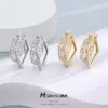 Wholesale Geometric Stud Earrings For Women With Copper Posts, Electroplated And 14K Real Gold Plated Featuring Zircon Inlay