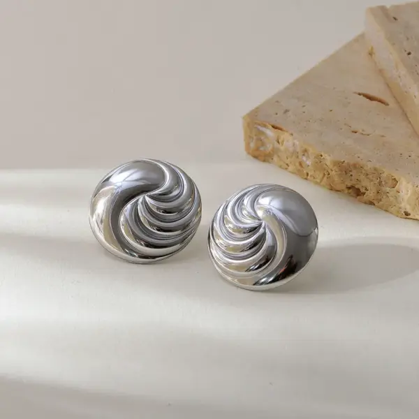 Wholesale 1 Pair Elegant Classic Style Geometric Sun 304 Stainless Steel Ear Studs