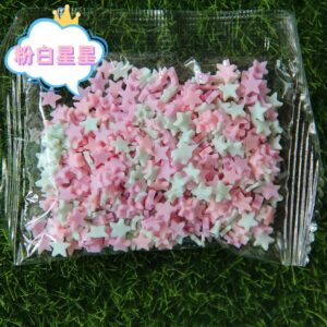 Pink + light green stars / 10g a pack