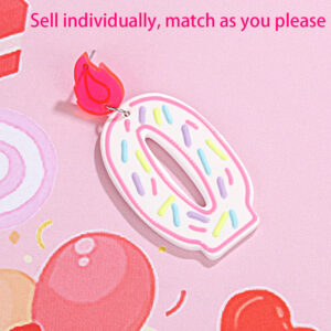Single side birthday number earrings-0