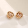 oly-8d176feda64c8df8b7047f7f13fec152 Wholesale special jewelry earrings creative metal elements circle multi-layer knotted earrings