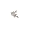 Wholesale 316L Stainless Steel Copper Zircon Ear Cartilage Rings & Studs Animal Waterproof Non Tarnish Surgical Steel Women'S