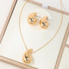 oly-8d33fd85049fbb0ea37ef5a381ca80f4 Wholesale simple fashion jewelry CCB drop earrings necklace for women suit