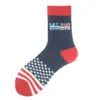 Wholesale Men's Independence Day Sport Cotton Stripe Socks For All Seasons, Comfortable And Breathable