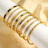 Wholesale -selling retro titanium steel bracelet diamond-encrusted high-end sense ladies bracelet light luxury imitation shell jewelry stainless steel jewelry